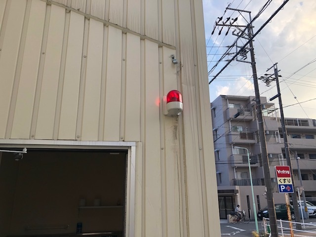 名古屋市名東区にてパトライト取替電気工事