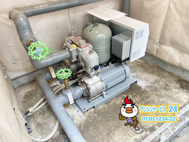 名古屋市守山区　給水加圧ポンプ取替工事　テラルNX-VFC402-2.20-e