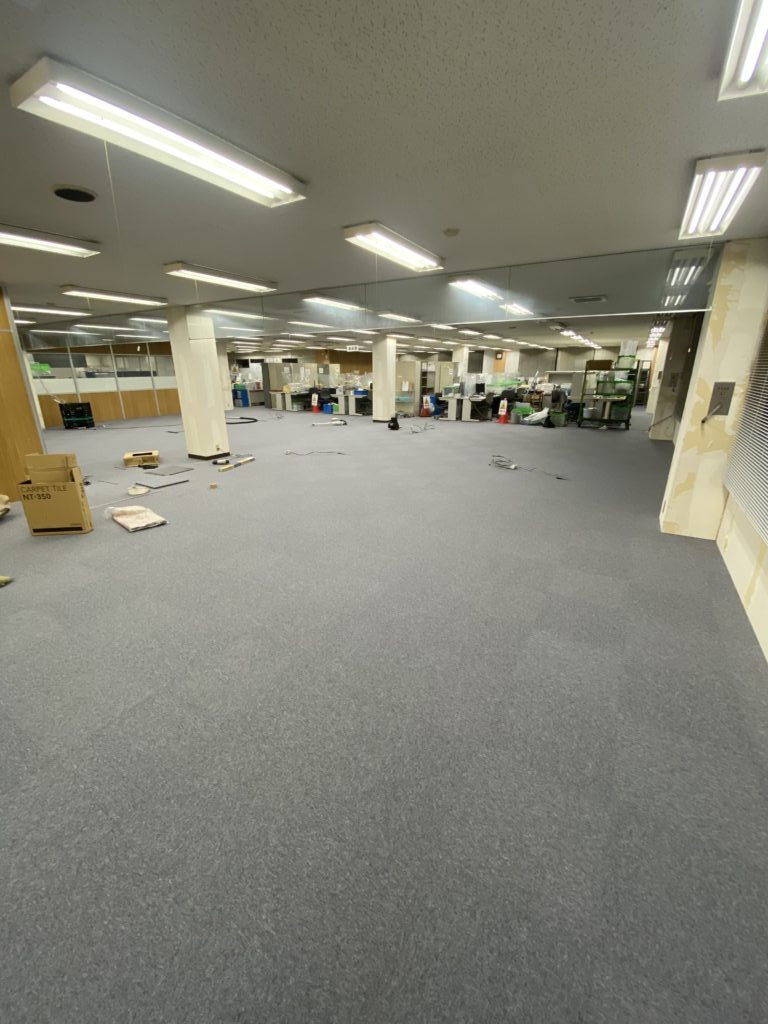 埼玉県さいたま市にてオフィス家具入れ替えに伴うOAフロア改修工事