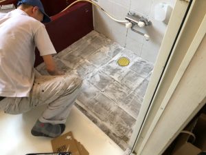 栃木県足利市にて浴室リフォームの床改修工事