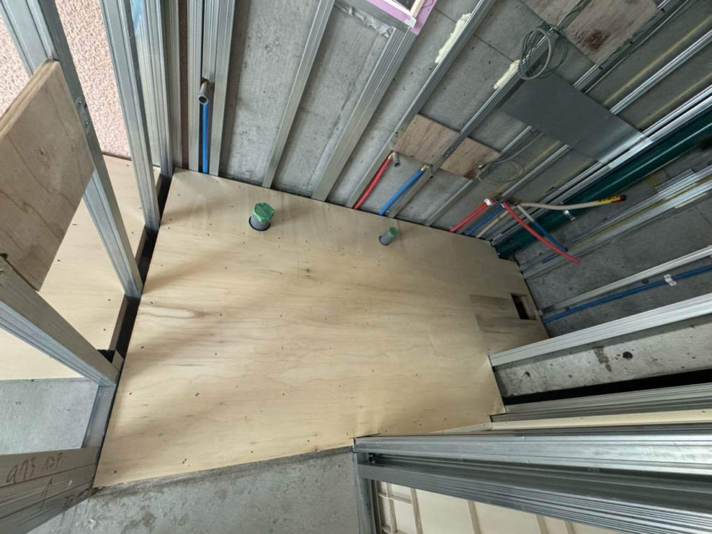 東京都大田区にてマンションの置床工事を行いました。乾式二重床