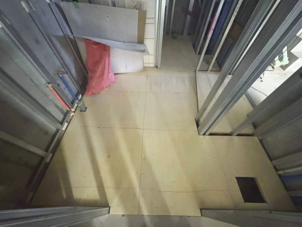 東京都大田区にてマンションの置床工事を行いました。乾式二重床