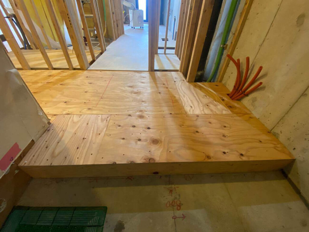 東京都品川区にてマンション置床工事を行いました。乾式二重床