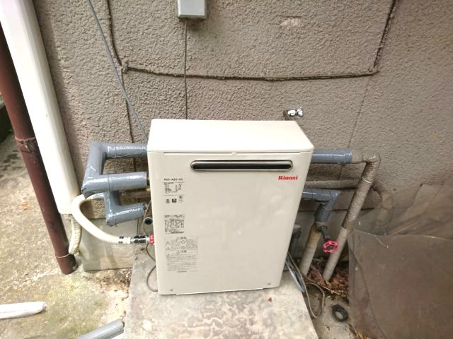 奈良市リンナイガス給湯器RUX-A2013G取替工事