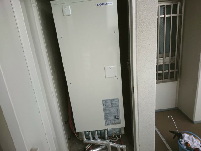 名古屋市港区　電気温水器取替工事　コロナUWH-37X1A2U