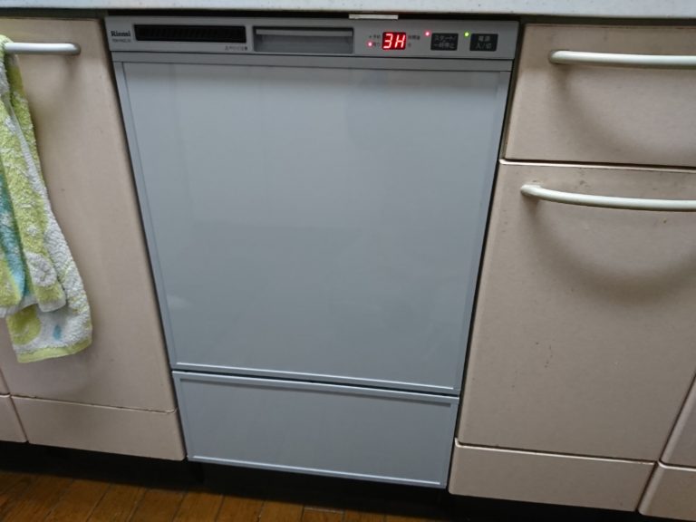 名古屋市中川区　食洗機取替工事　リンナイRSW-F402C-SV