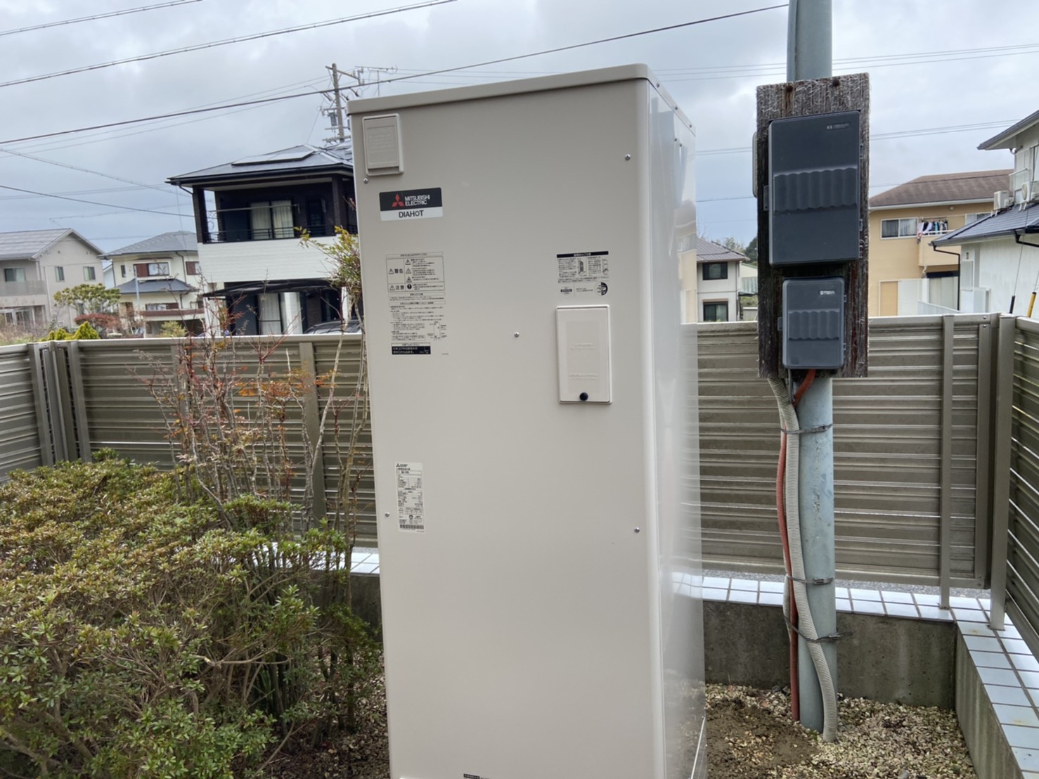 名古屋市千種区　電気温水器取替工事　三菱電機SRG-366G