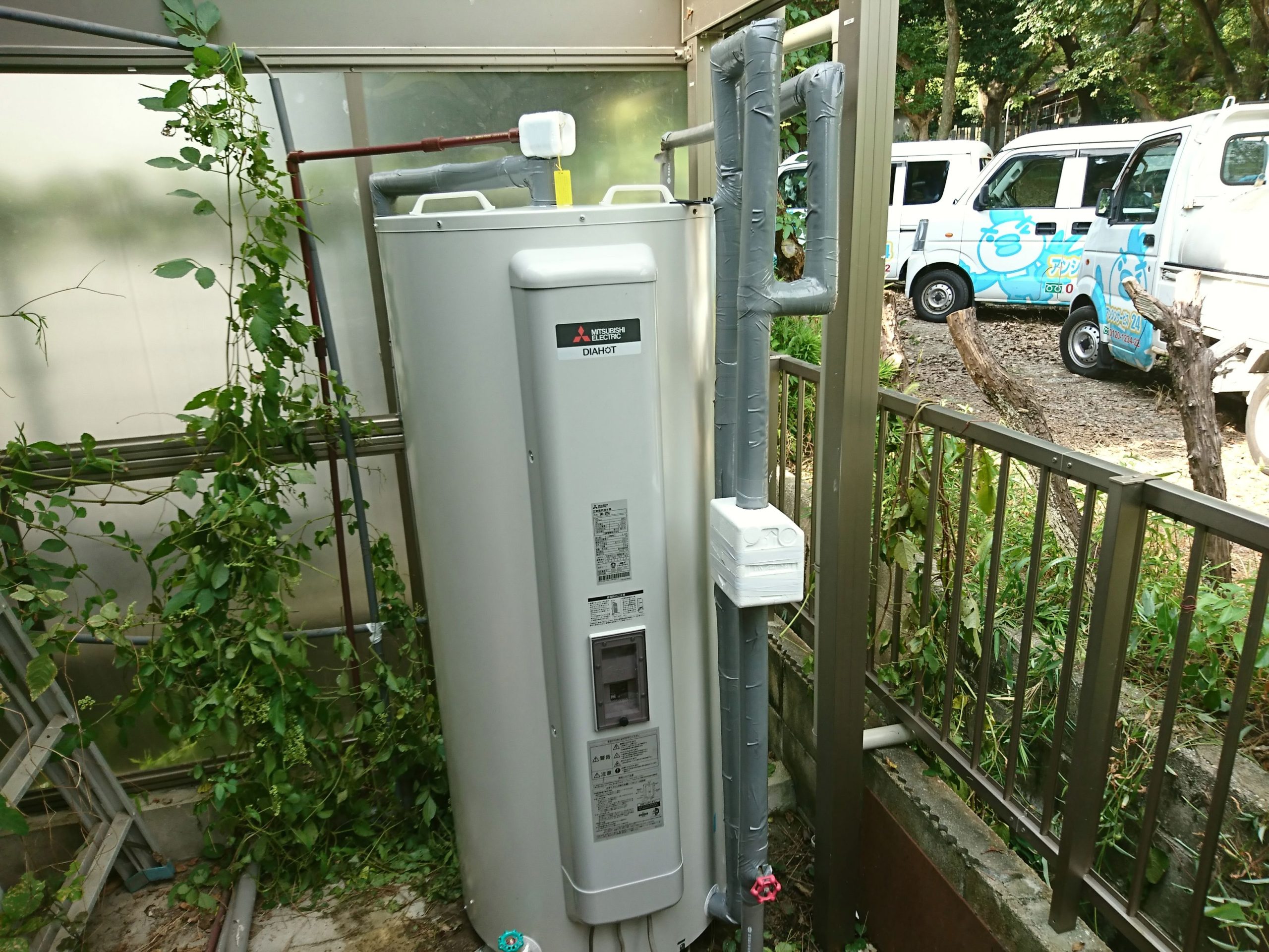 京都府京都市西京区 電気温水器取替工事 三菱電機SRG-375G