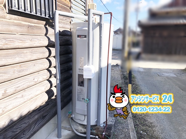 三重県鈴鹿市　電気温水器取替工事　三菱電機SRG-375G
