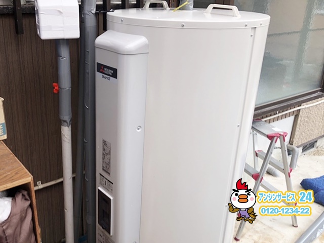 三重県津市　電気温水器取替工事　三菱電機SRG-375G