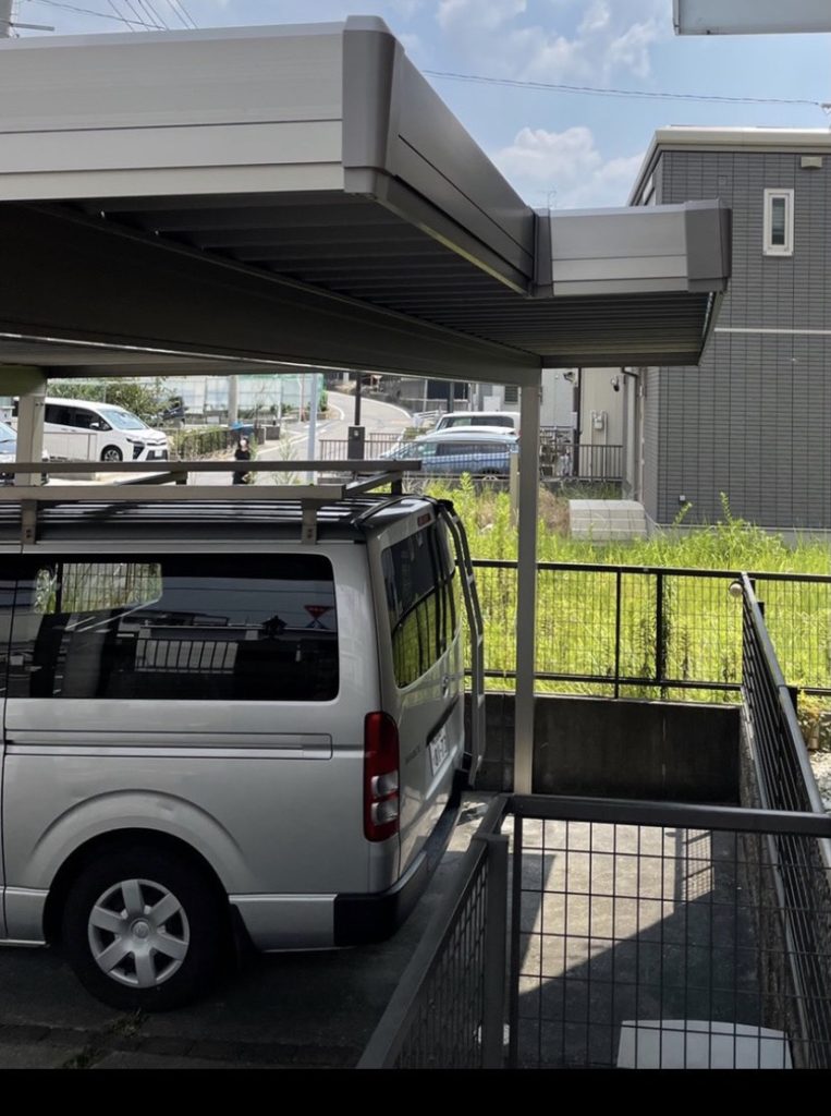 愛知県大府市　折板カーポート設置工事　戸建住宅エクステリア