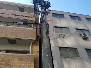 名古屋市中区にてLED街路灯取替電気工事