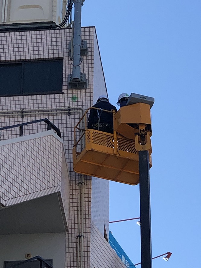 名古屋市東区　マンションエレベータ用電線改修の電気工事