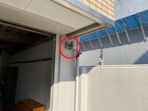 名古屋市中区　防犯灯取替電気工事　オフィス防犯対策