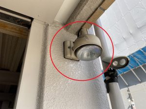 名古屋市中区　防犯灯取替電気工事　オフィス防犯対策