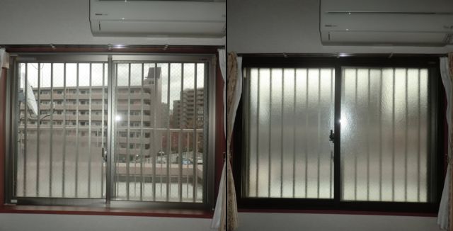 窓の寒さ対策、結露対策　トステム製内窓インプラス工事　名古屋市