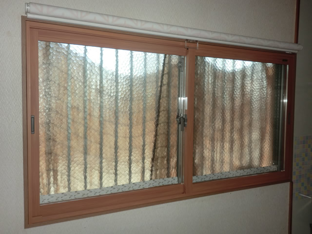 窓の結露対策　トステム製　二重窓インプラス　冬場のヒートショック対策にも　名古屋市
