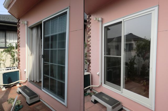 窓のリフォーム工事　カバー工法によるサッシ取替え　名古屋市