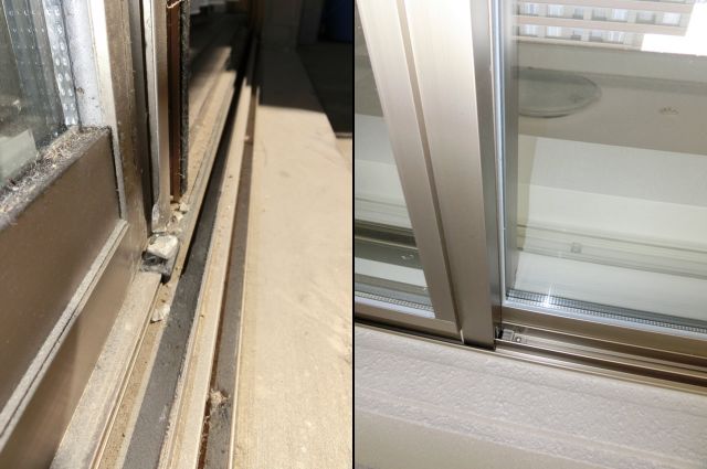 掃出し窓の修理、交換　カギが閉まらない　名古屋市千種区