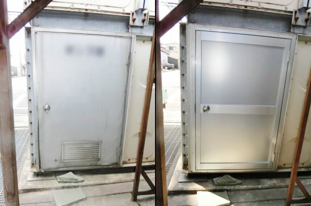 アルミ框ドア取付工事　名古屋市南区	